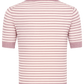 Gestreept t-shirt van linnen en katoen | ROZE