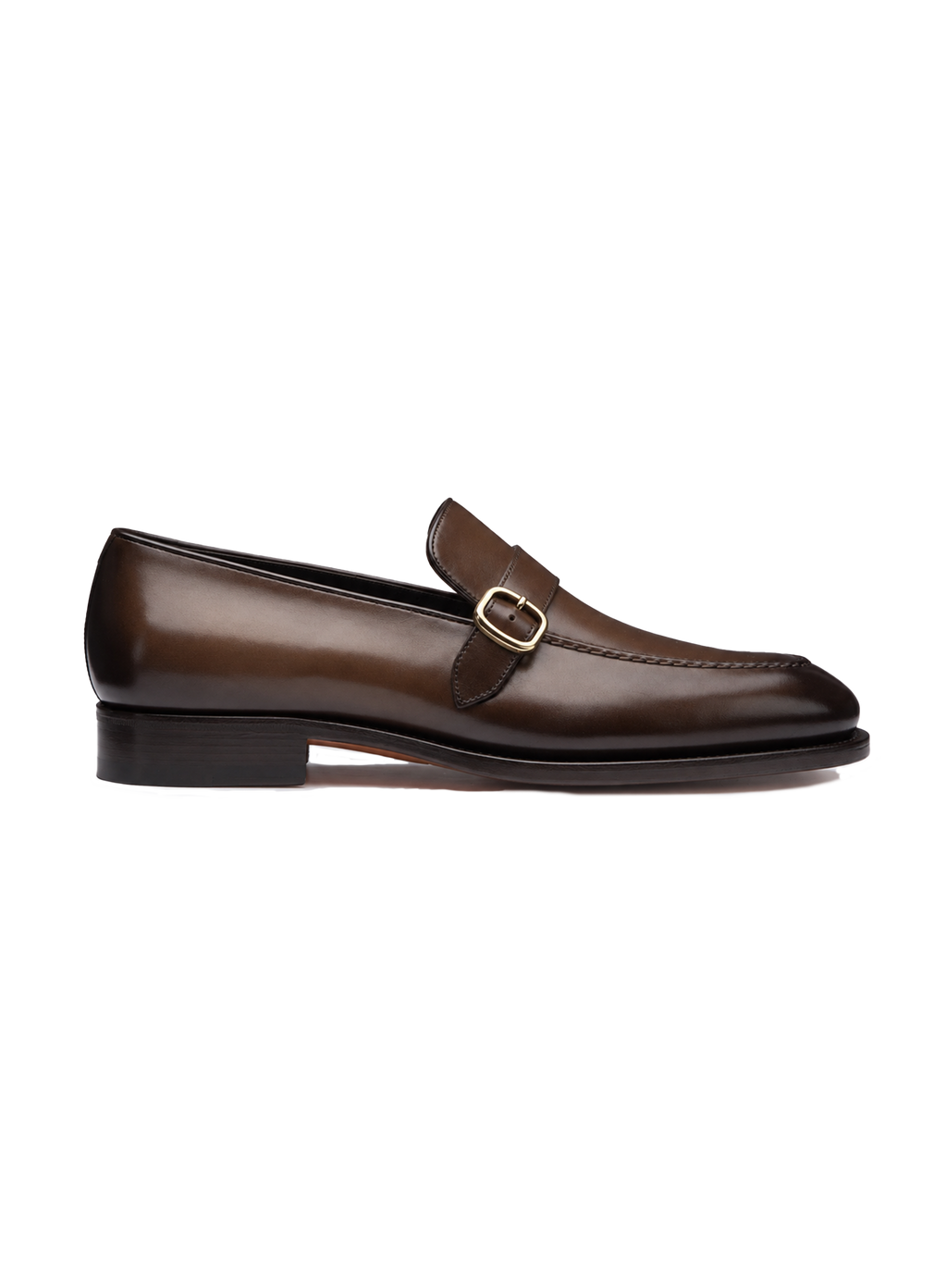 Single monk loafers van leer | Bruin