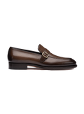 Single monk loafers van leer | Bruin