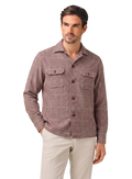 Glencheck overshirt van zijde, linnen en katoen | FULL_WIDTH | MODEL | Multicolor