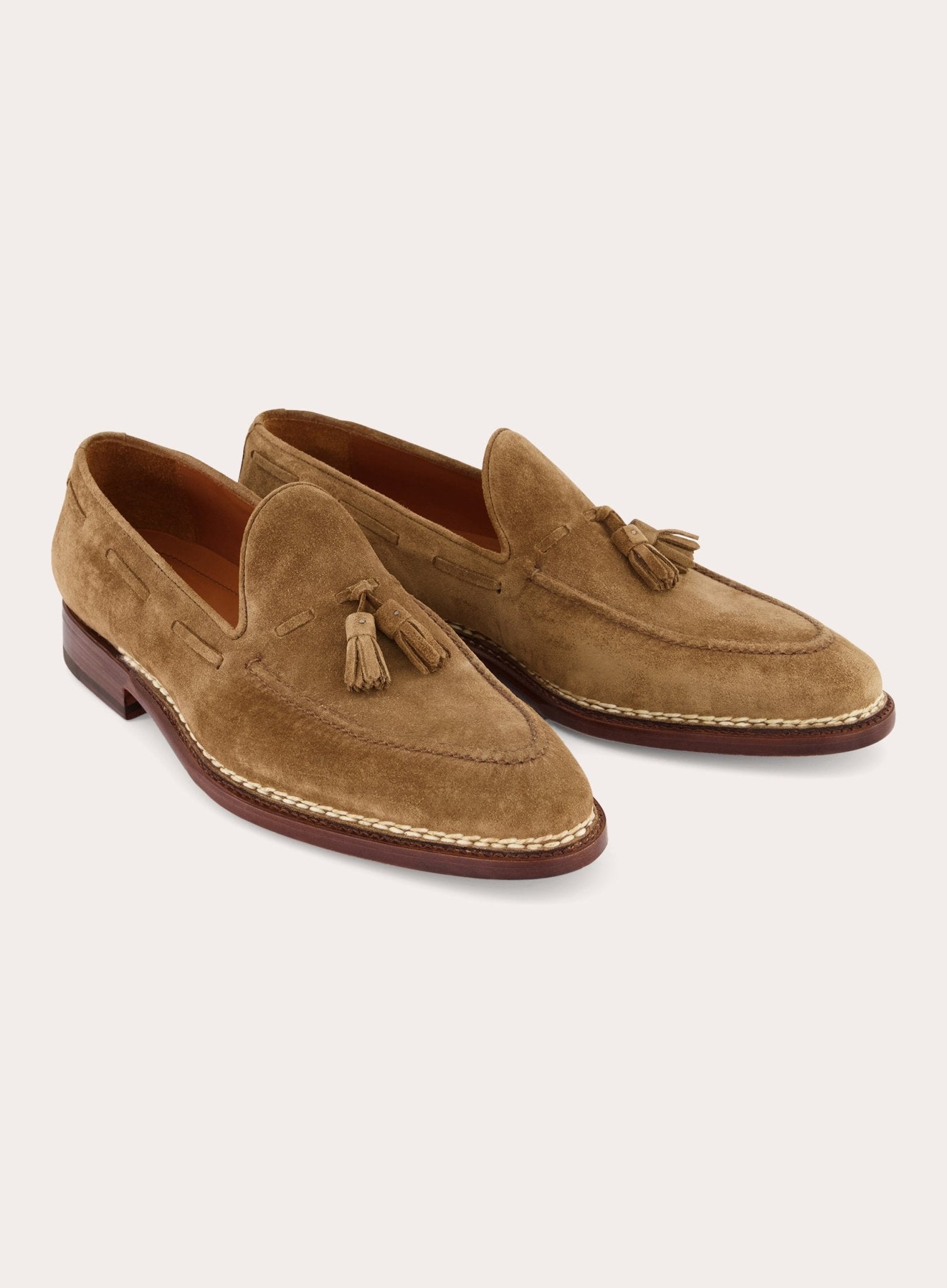 Suède Conte Max tassel loafer | LICHT TAUPE