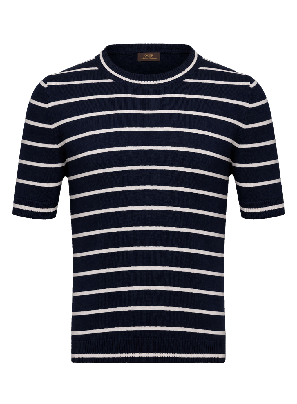 Gestreept t-shirt van katoen | BLUE NAVY