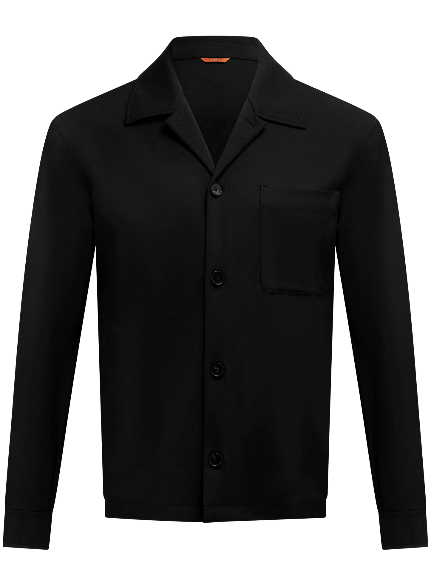 Overshirt van scheerwol | Zwart