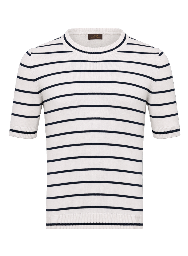 Gestreept t-shirt van katoen | Wit