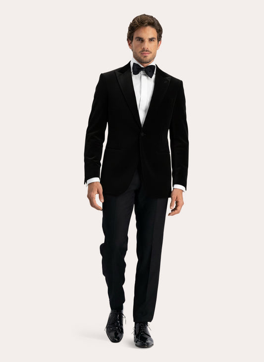 Slim-fit jacket in velvet