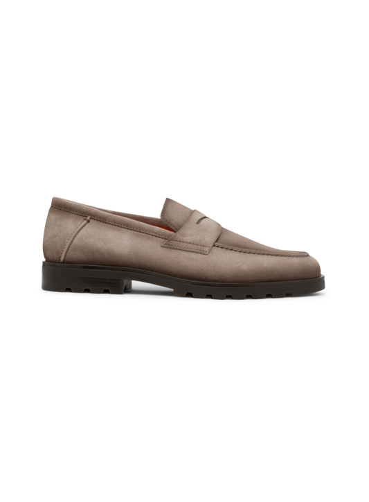 Penny loafers van suède | TAUPE