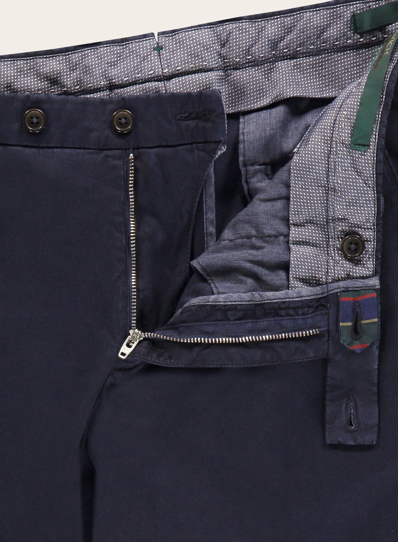 Regular-fit katoenen pantalon | FULL_WIDTH | BLUE NAVY