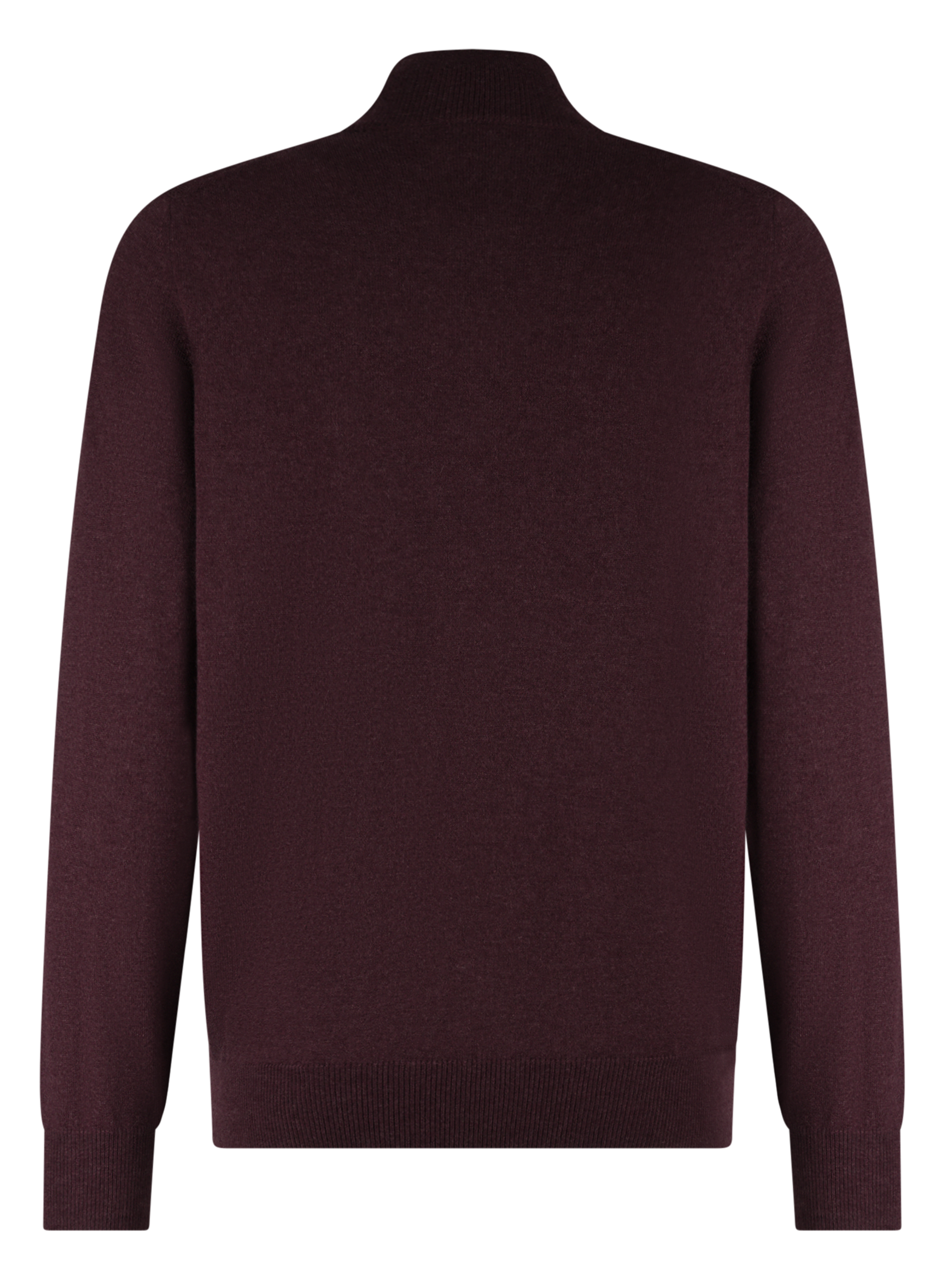 Half-zip ritsvest van cashmere | DARK BORDEAUX
