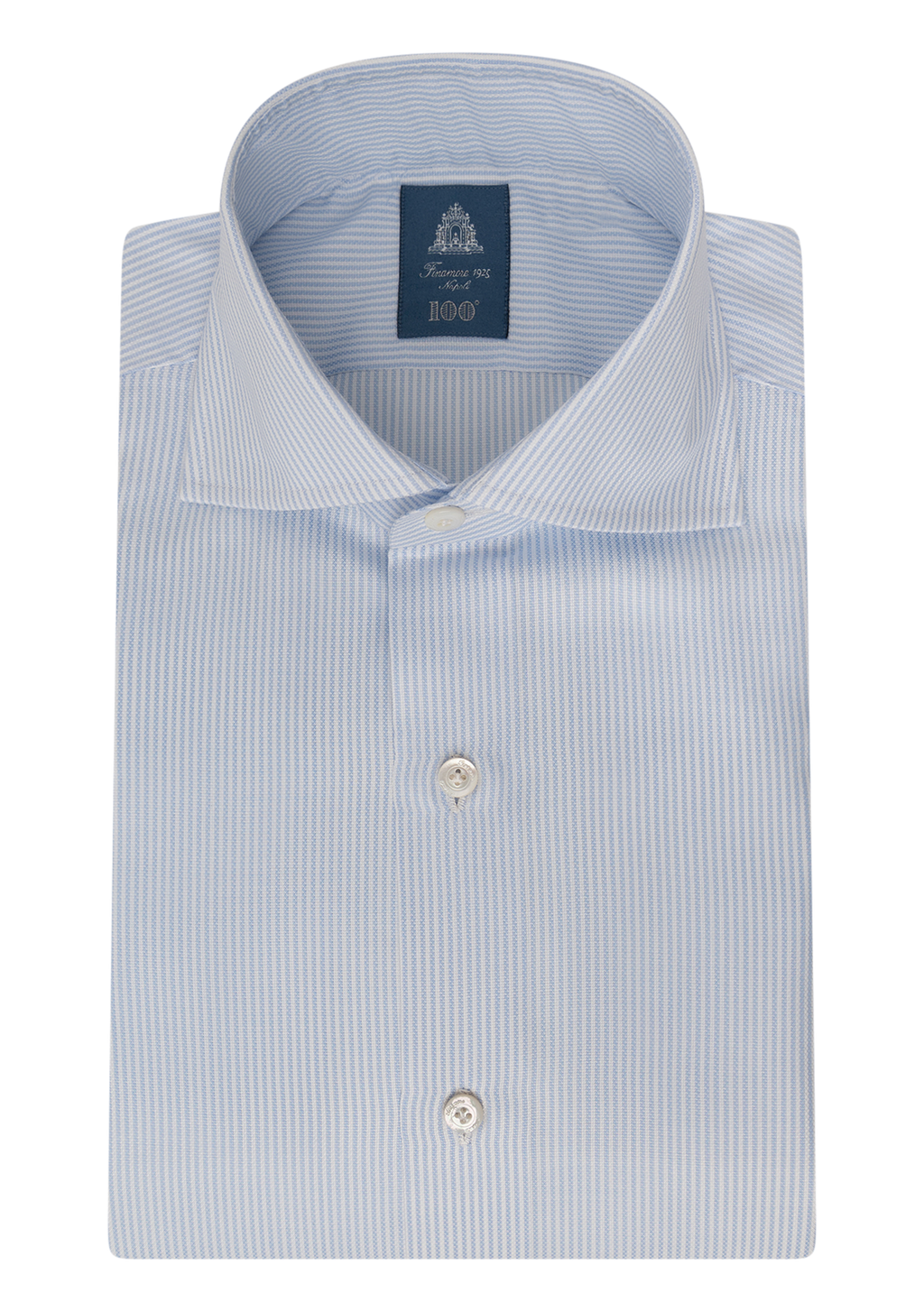 Gestreept napoli shirt van katoen | L.Blauw