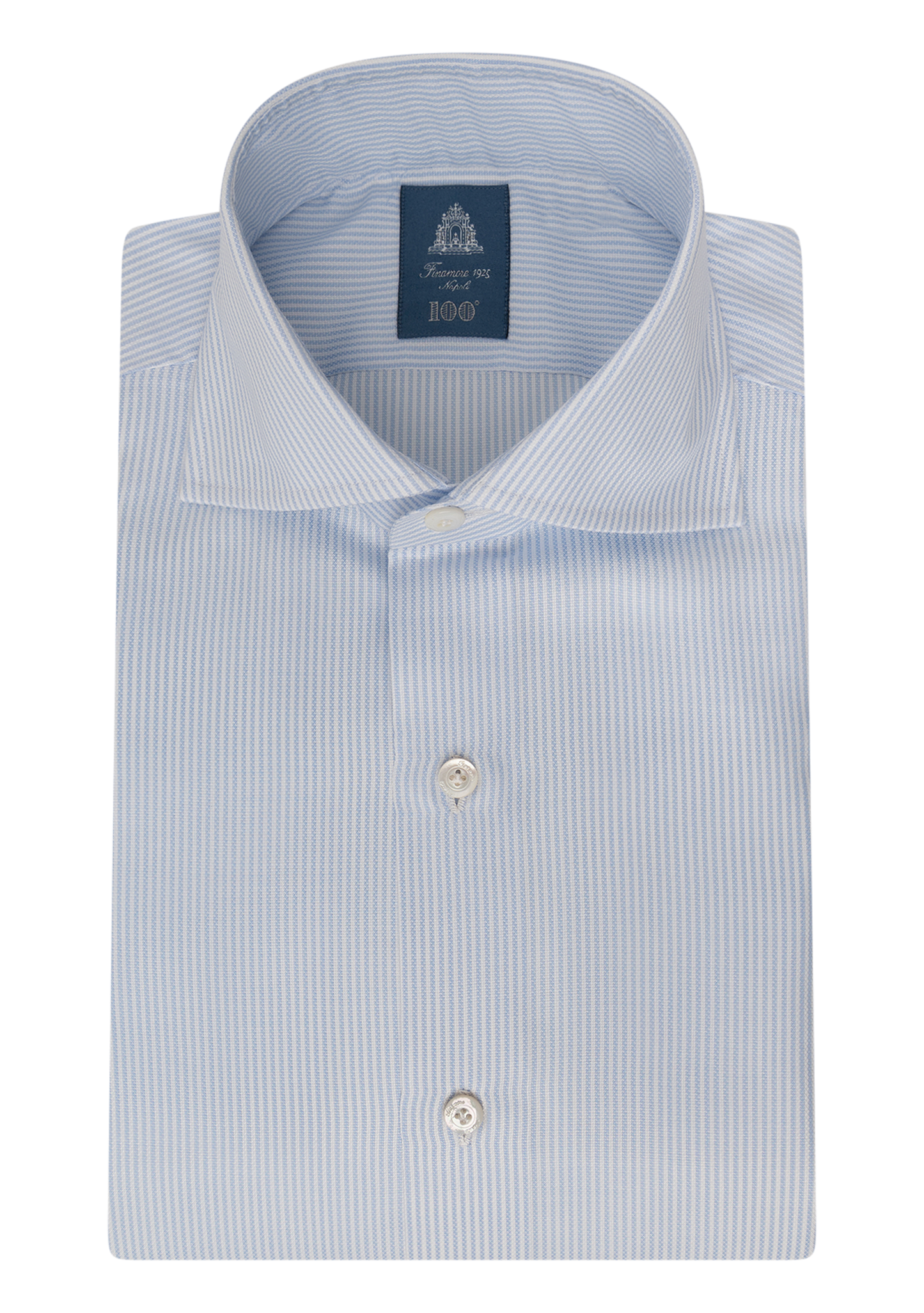 Gestreept napoli shirt van katoen | L.Blauw