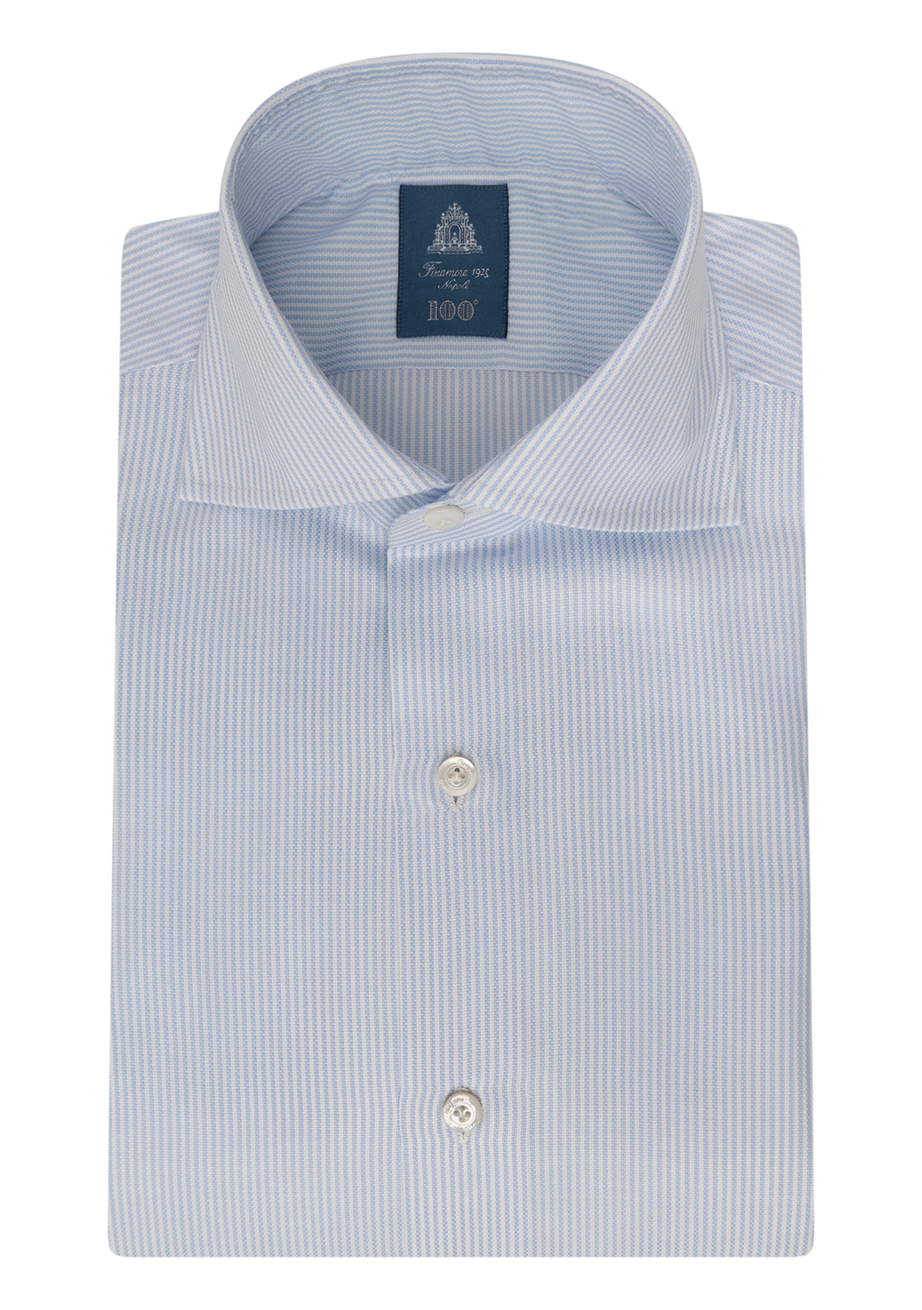 Gestreept napoli shirt van katoen | L.Blauw