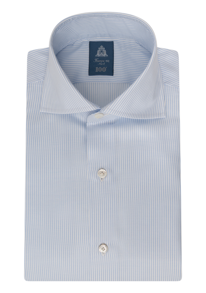 Gestreept napoli shirt van katoen | L.Blauw