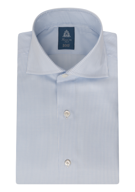Gestreept napoli shirt van katoen | L.Blauw