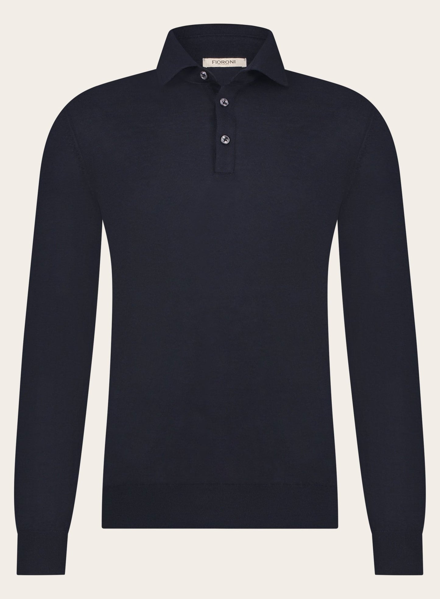 Poloshirt van cashmere | BLUE NAVY