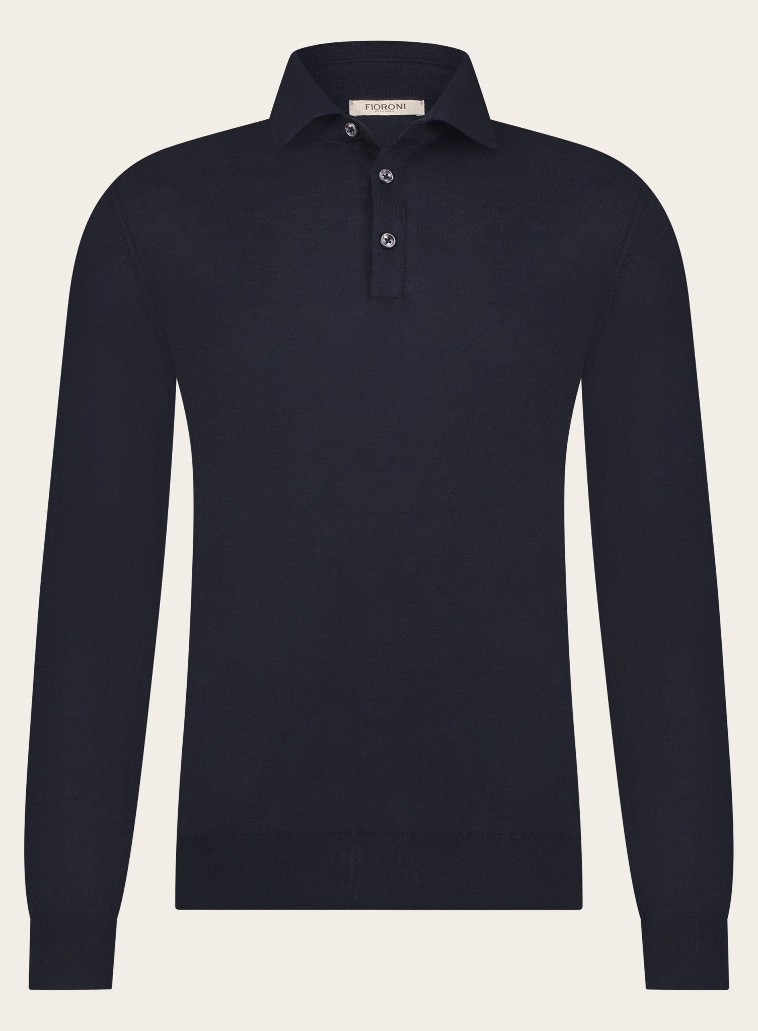 Poloshirt van cashmere | BLUE NAVY