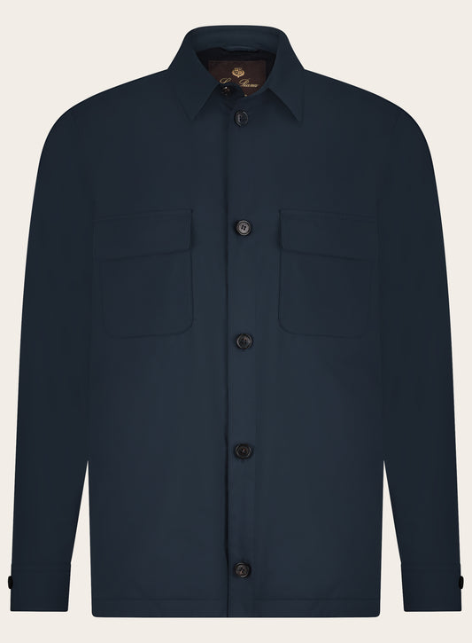 Overshirt van wol | Blauw