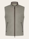 Bodywarmer van zijde en katoen | Beige