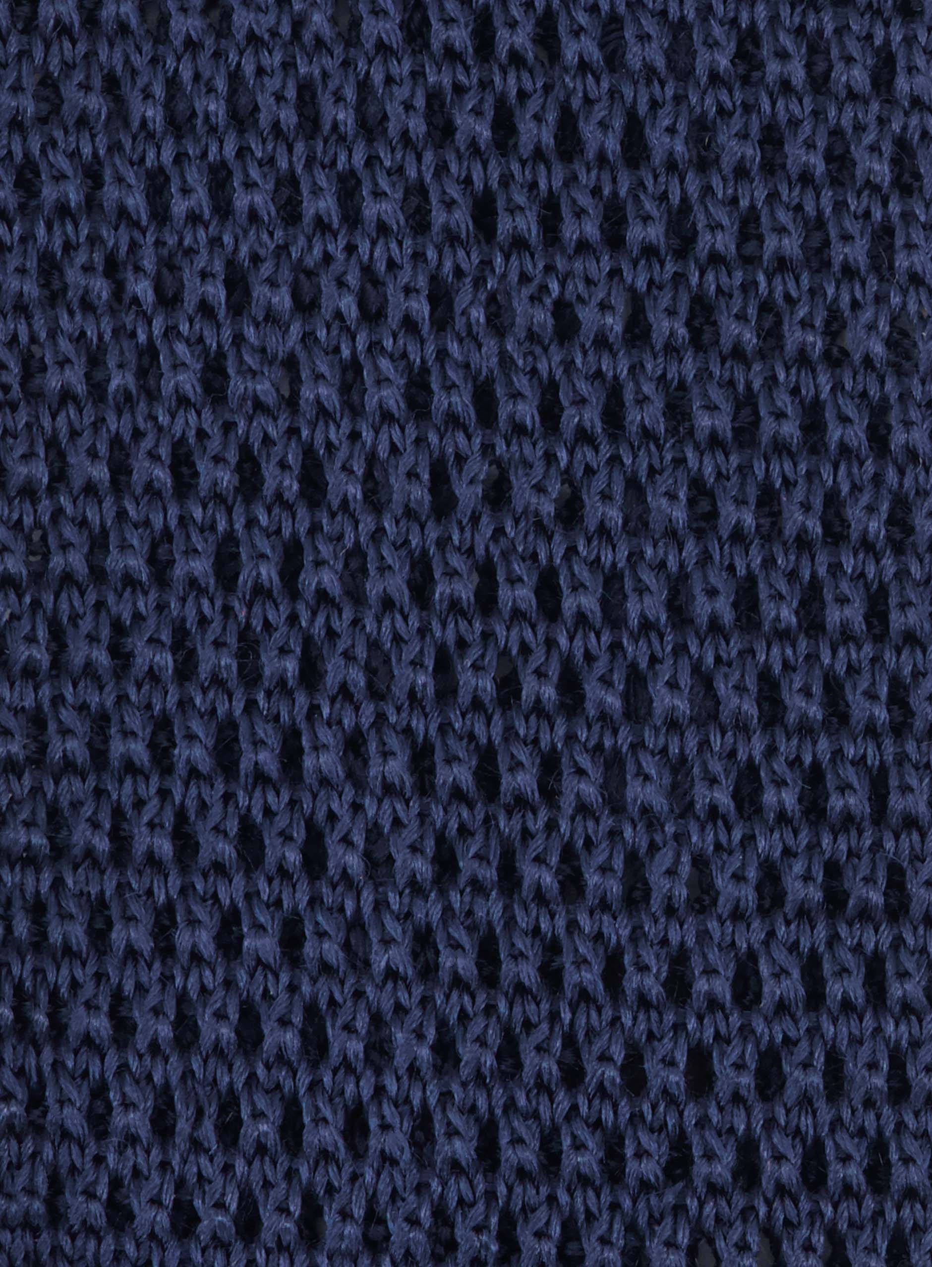 Knitted stropdas van zijde | BLUE NAVY