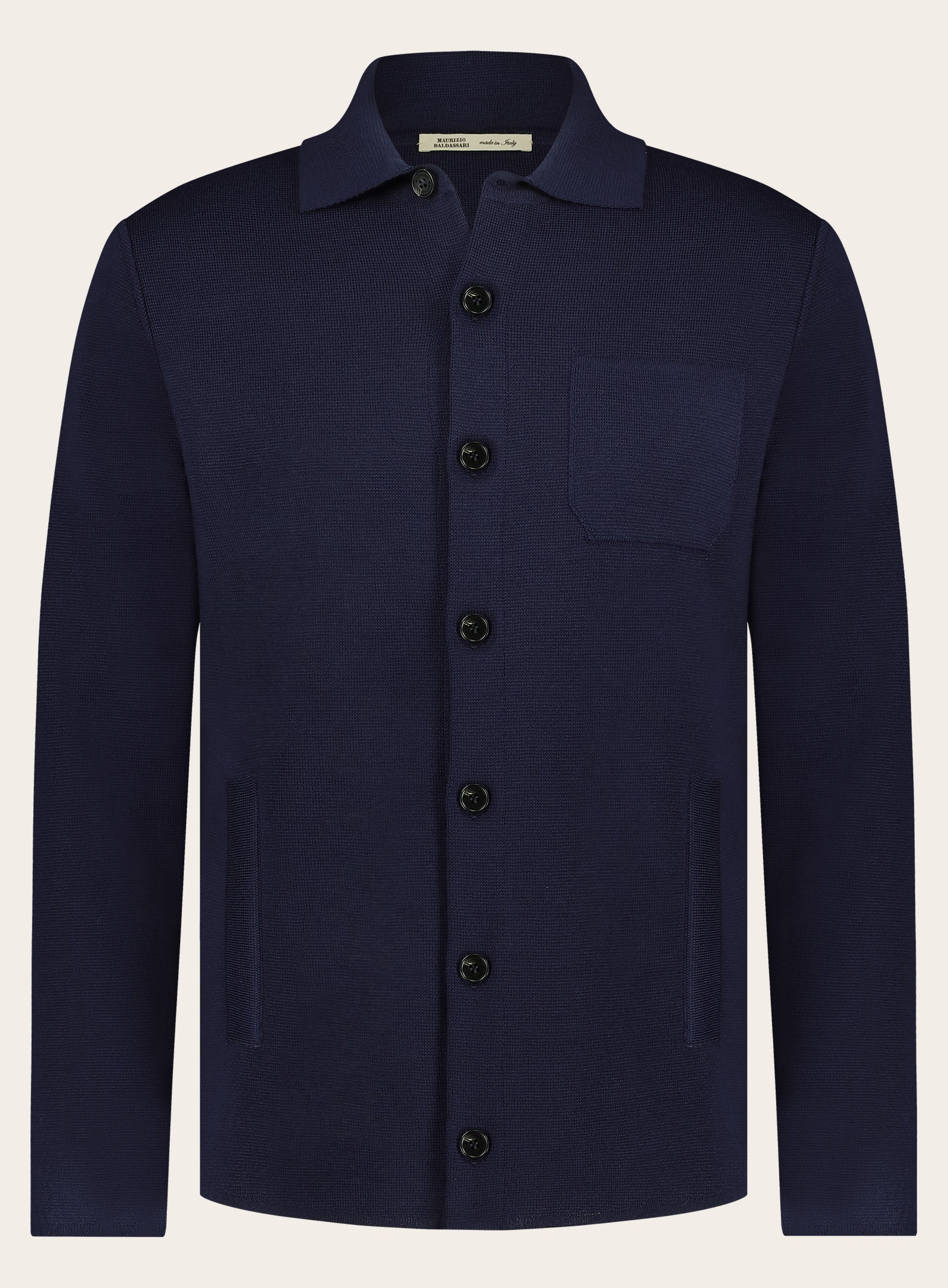 Overshirt van scheerwol | BLUE NAVY