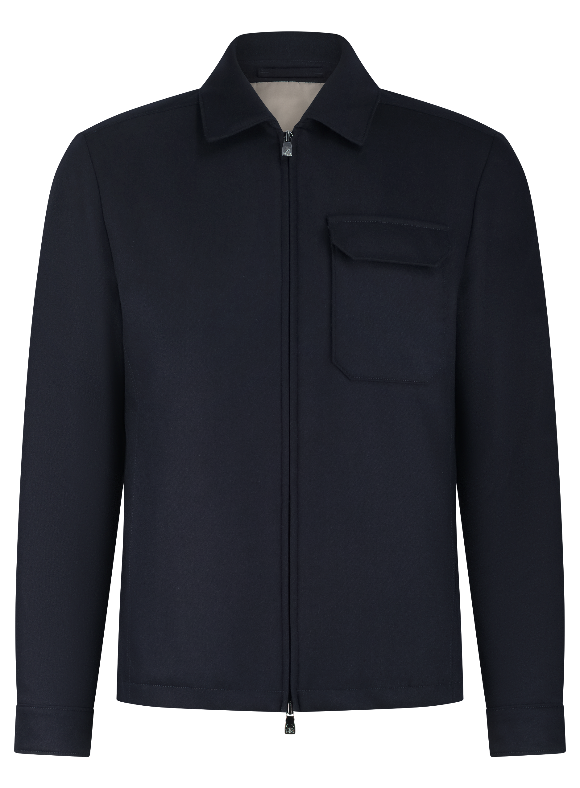 Overshirt van wol en cashmere | BLUE NAVY