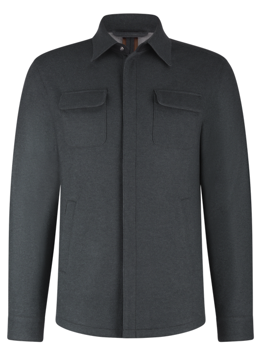 Overshirt van cashmere | M.Grijs