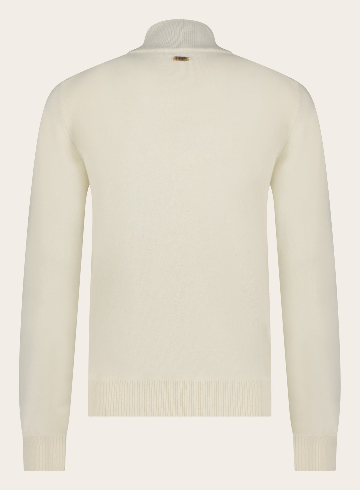 Slim-fit half-zip trui van wol en cashmere | Wit