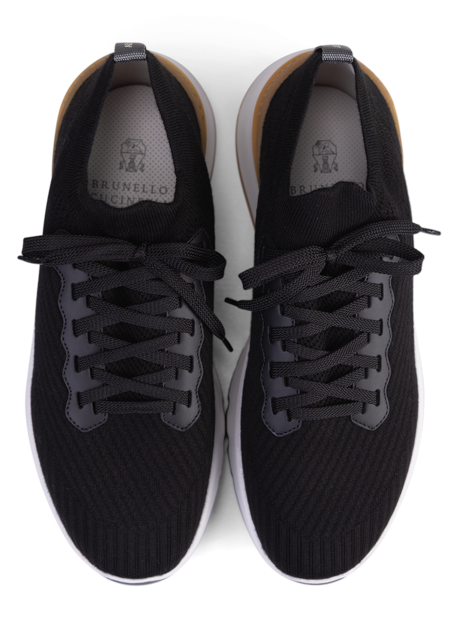Knitted sneakers van wol | Zwart