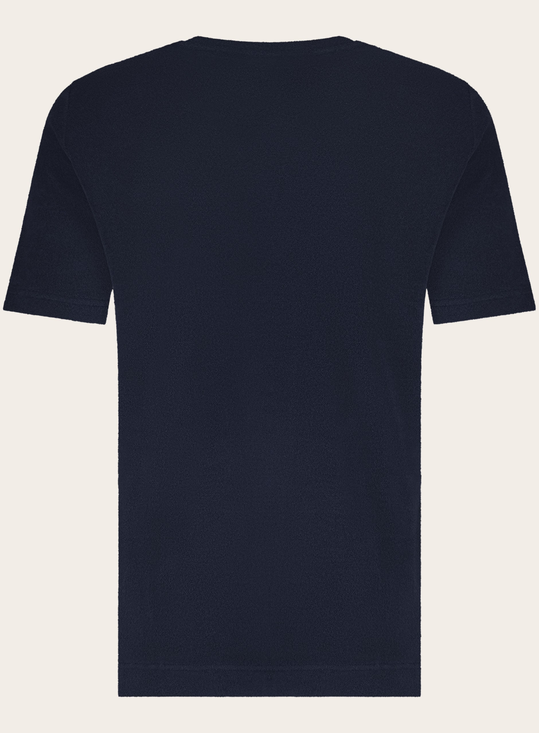 Terry badstof t-shirt van katoen | BLUE NAVY