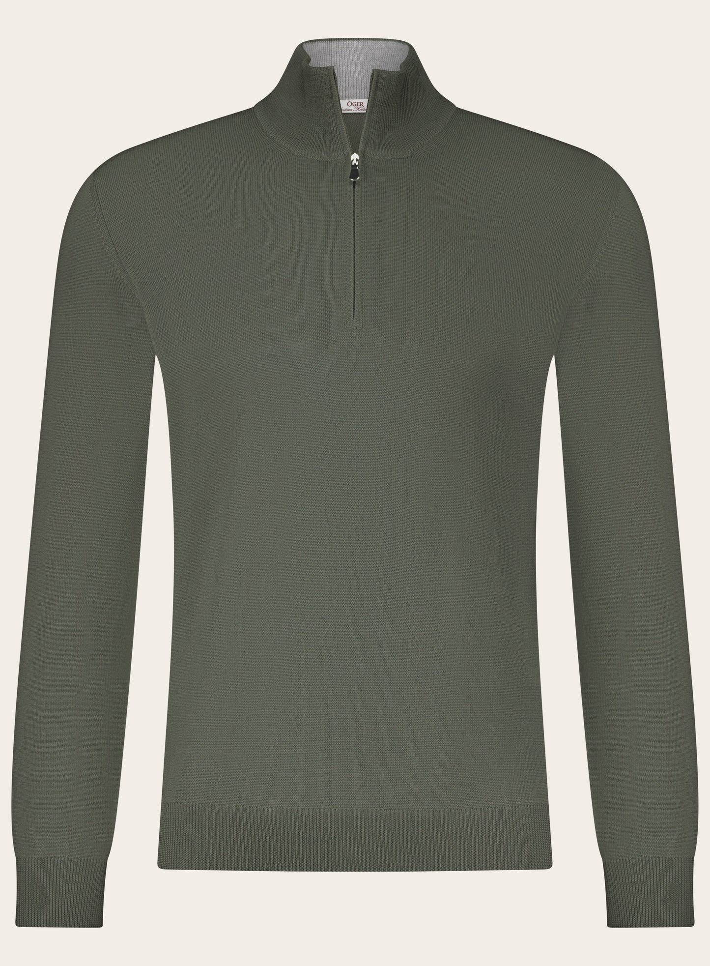 Half-zip trui van wol | Groen