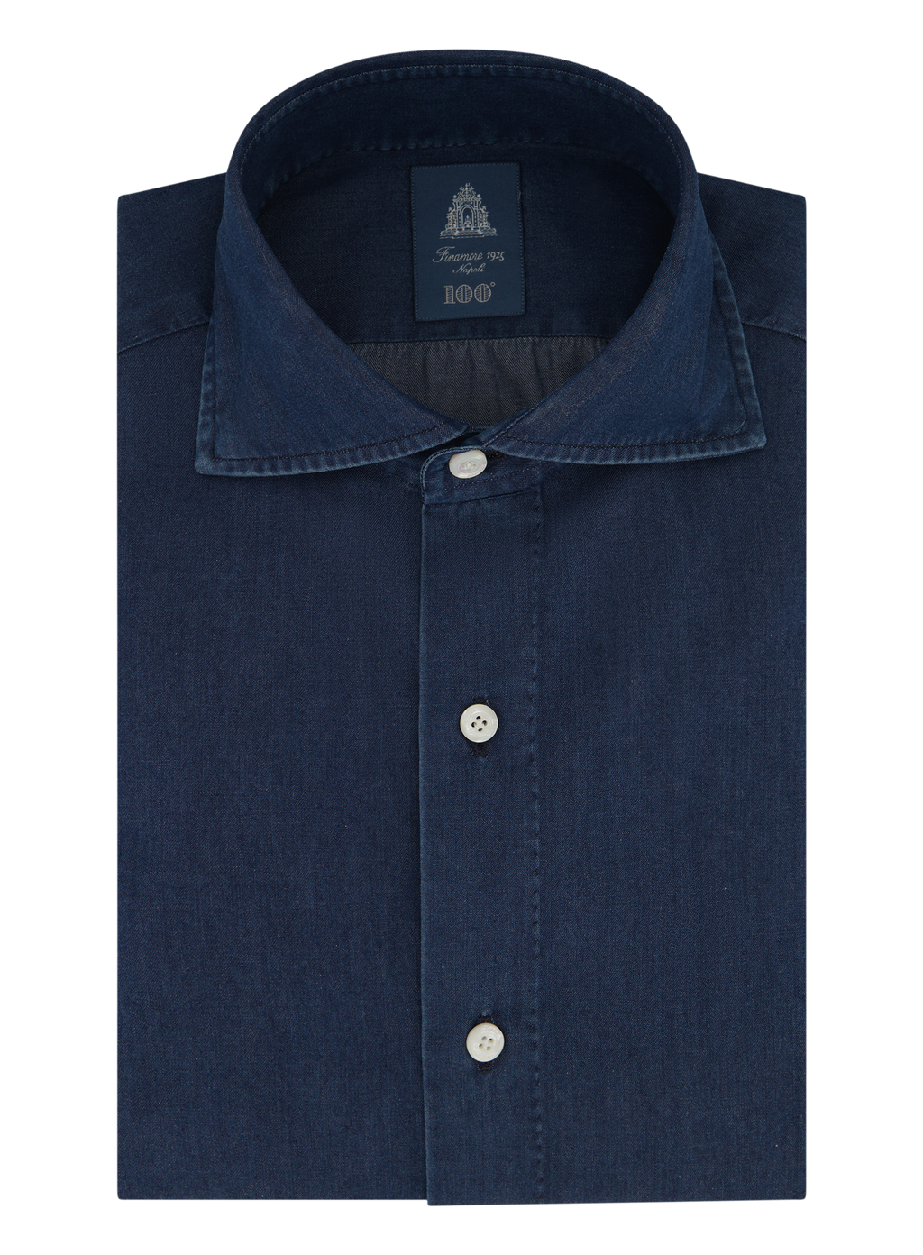 Denim shirt van katoen | DARK.BLUE DENIM