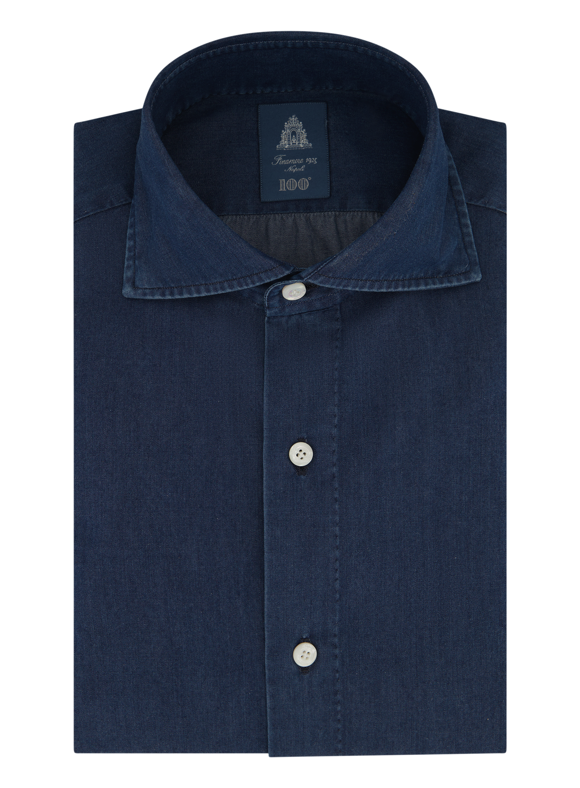 Denim shirt van katoen | DARK.BLUE DENIM
