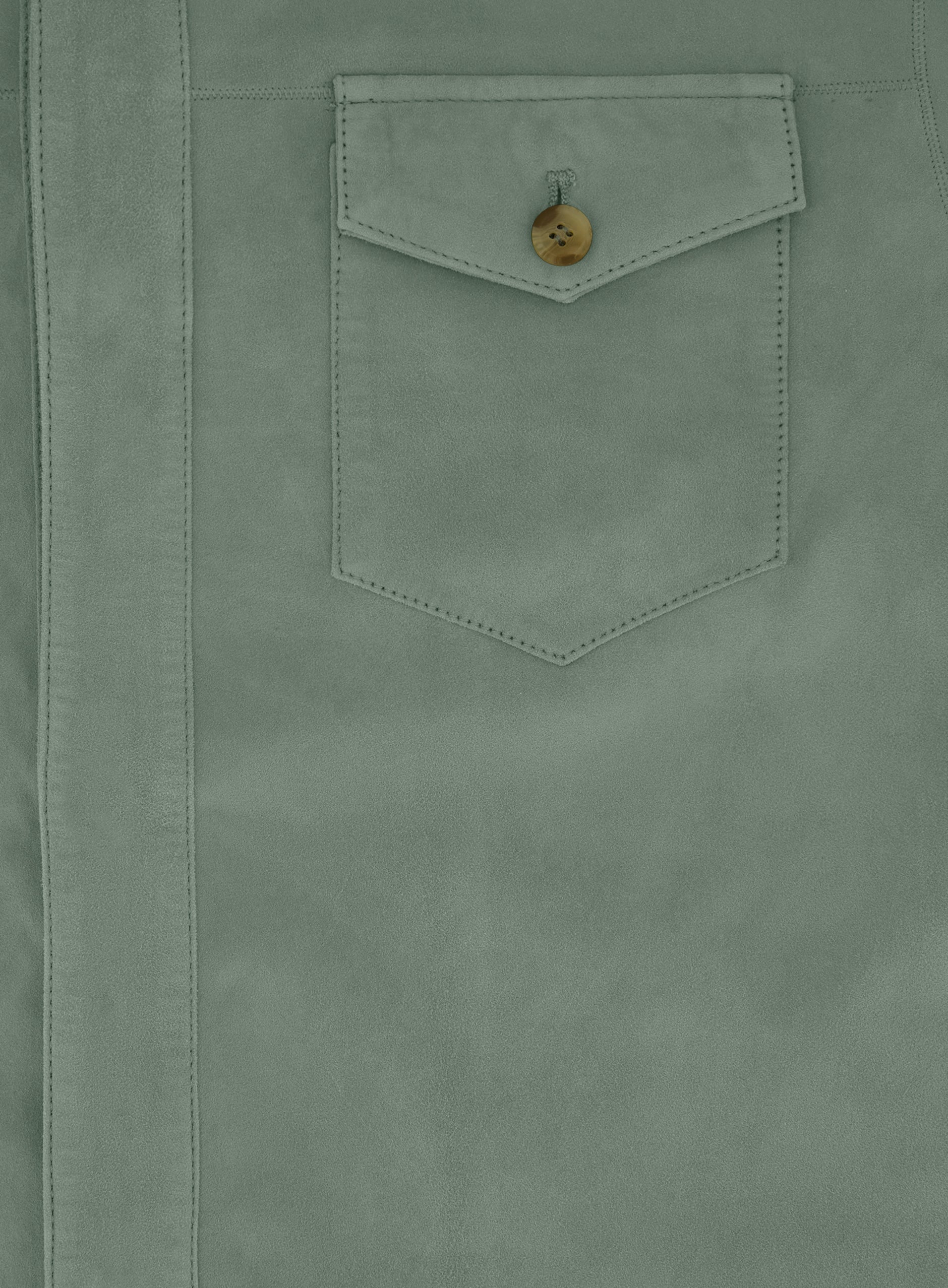 Rocco overshirt van suède | L.groen