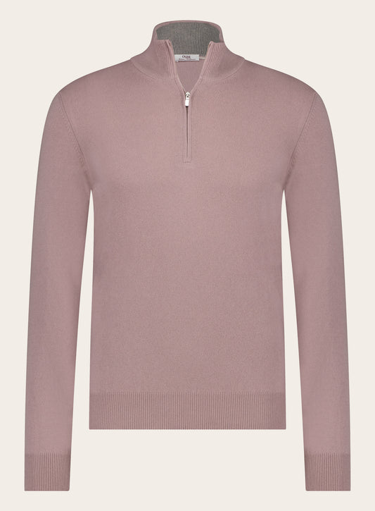 Half-zip van wol en cashmere