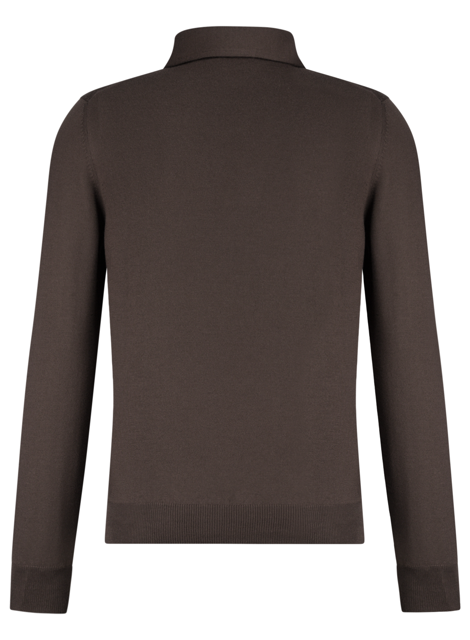 Lange mouwen polo van virgin wol | D.Bruin