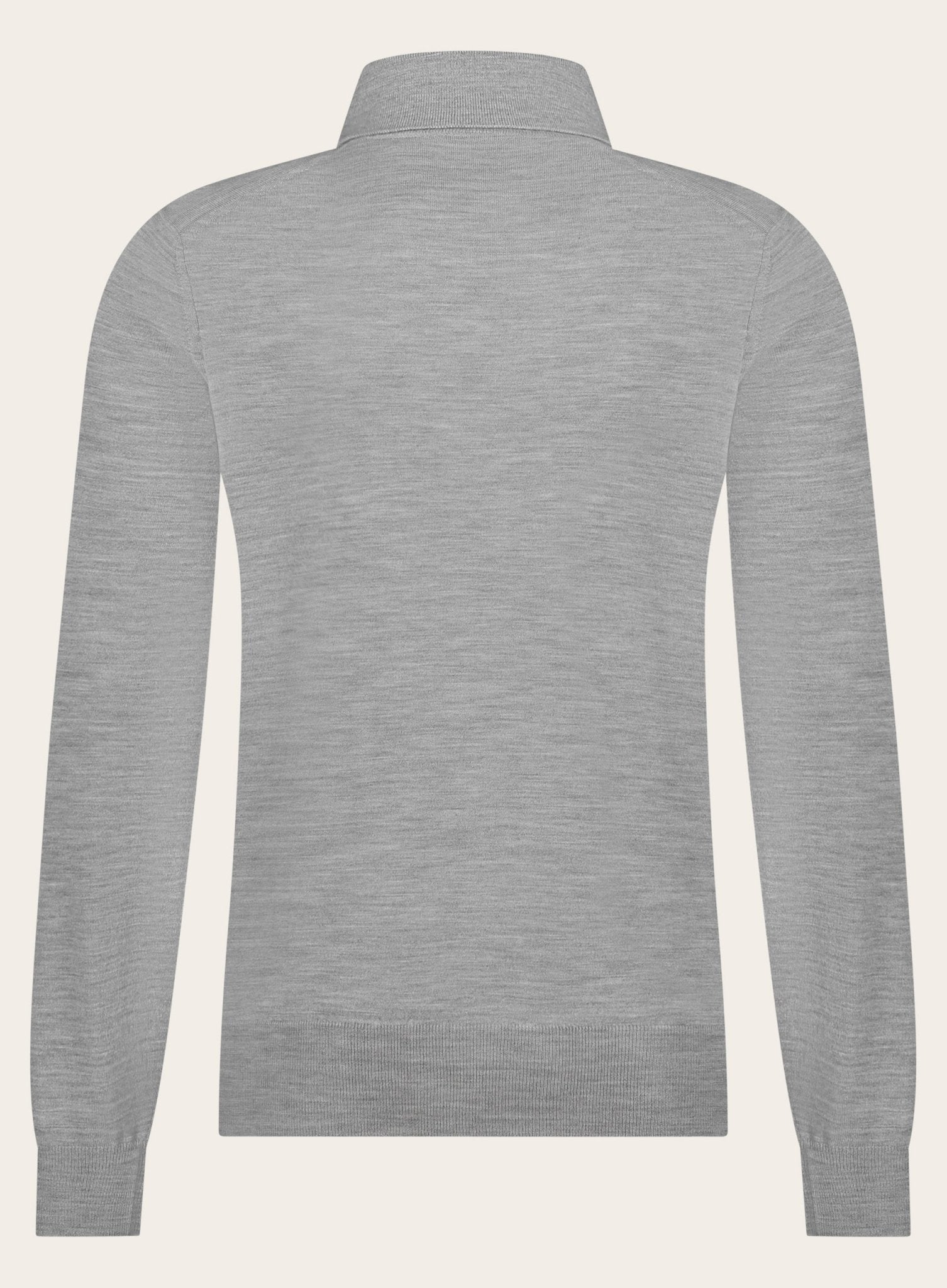 Poloshirt van wol en cashmere | Grijs