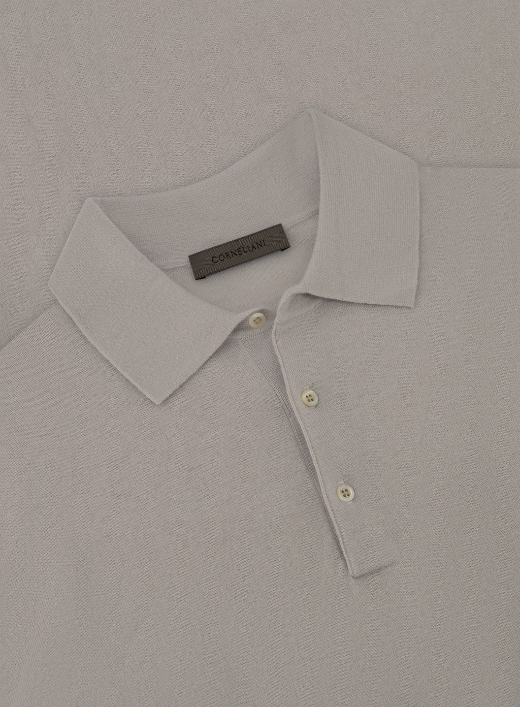 Poloshirt van cashmere en zijde | FULL_WIDTH | Beige