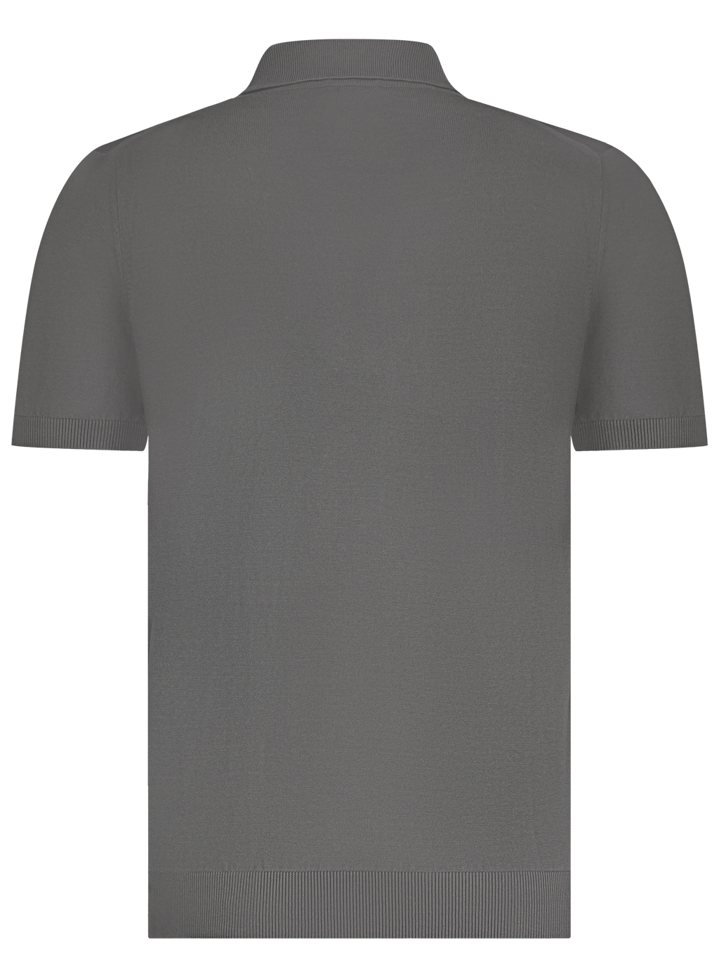 Poloshirt van zijde met ritssluiting | WARM GREY
