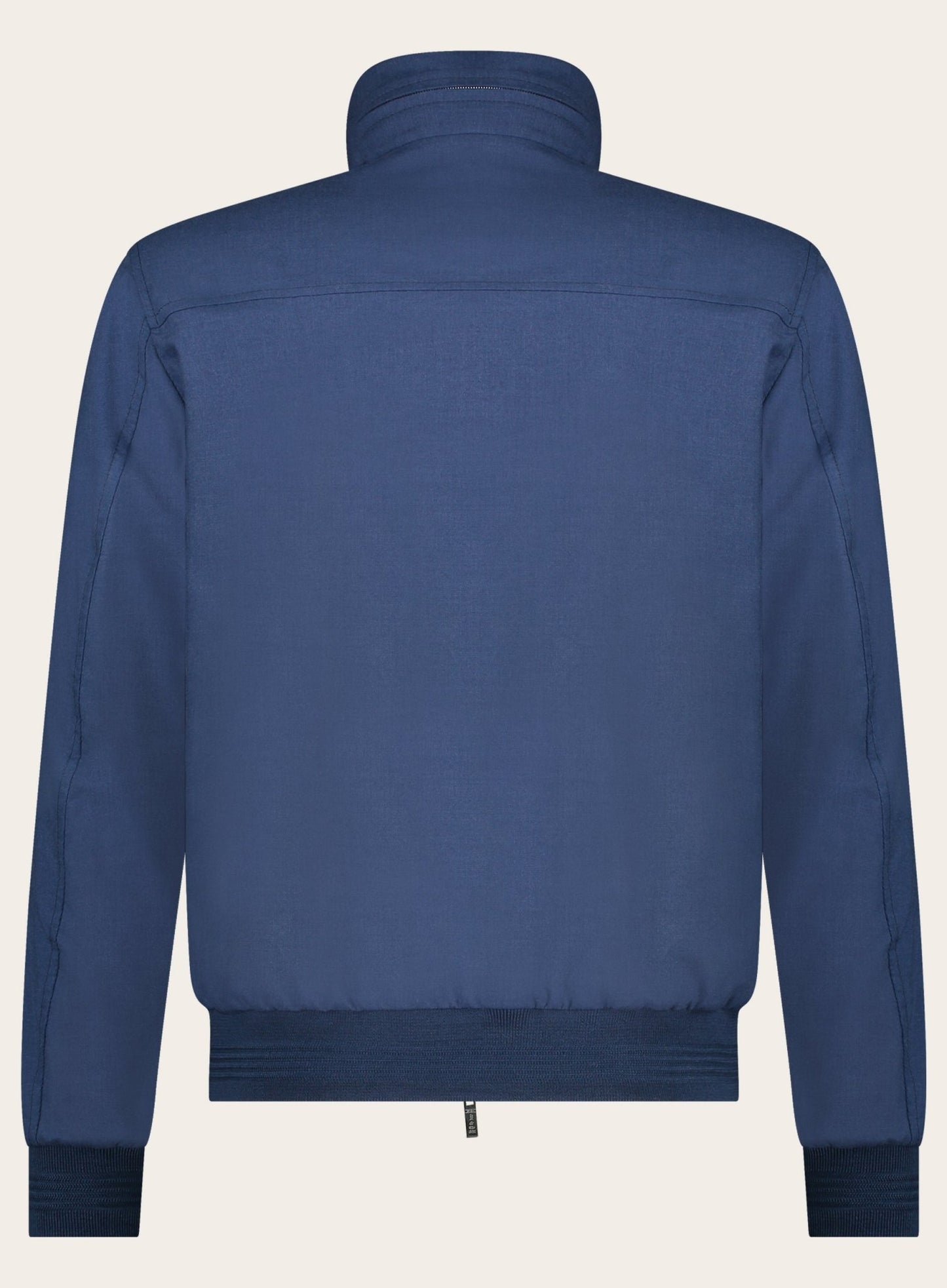 Slim-fit cashmere-zijden bomberjack | Blauw