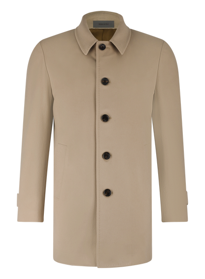 Mantel van virgin wol | Beige