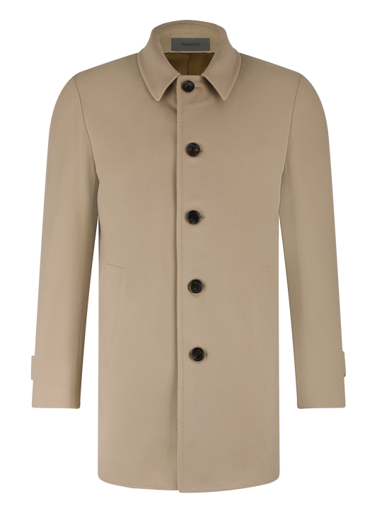 Mantel van virgin wol | Beige