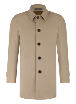 Mantel van virgin wol | Beige