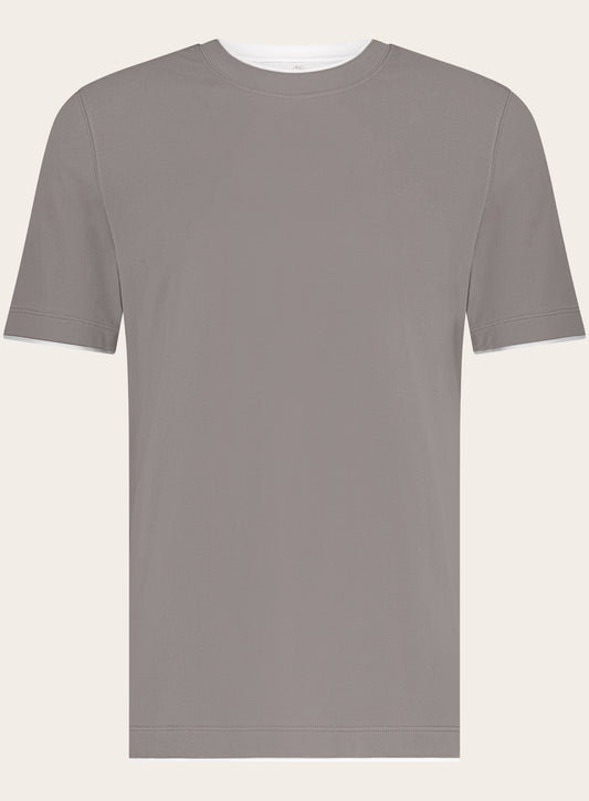 T-shirt van katoen | Licht Bruin