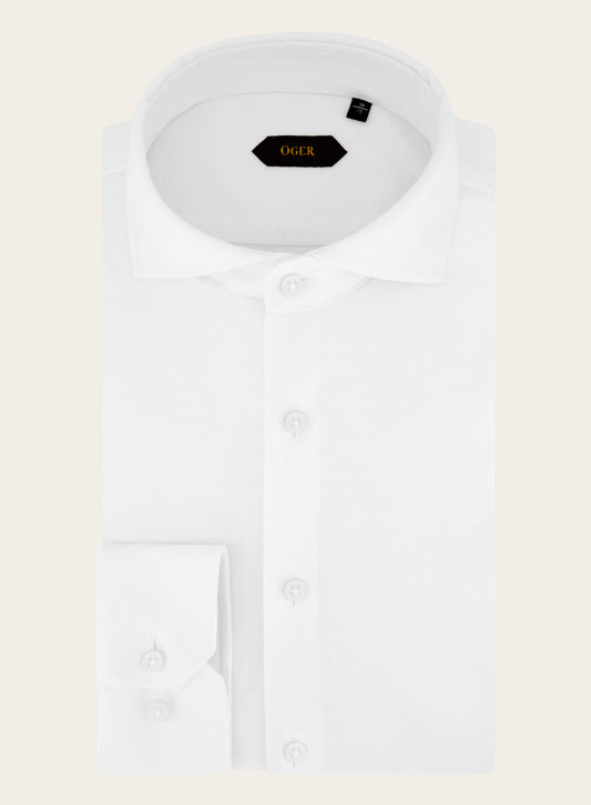 Slim-fit shirt van katoen | Wit