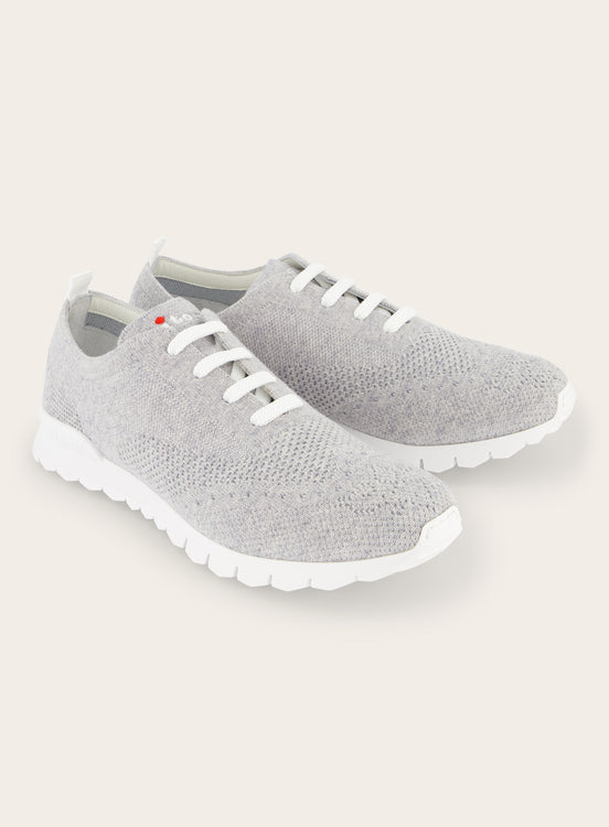 Knitted sneakers van cashmere | Grijs