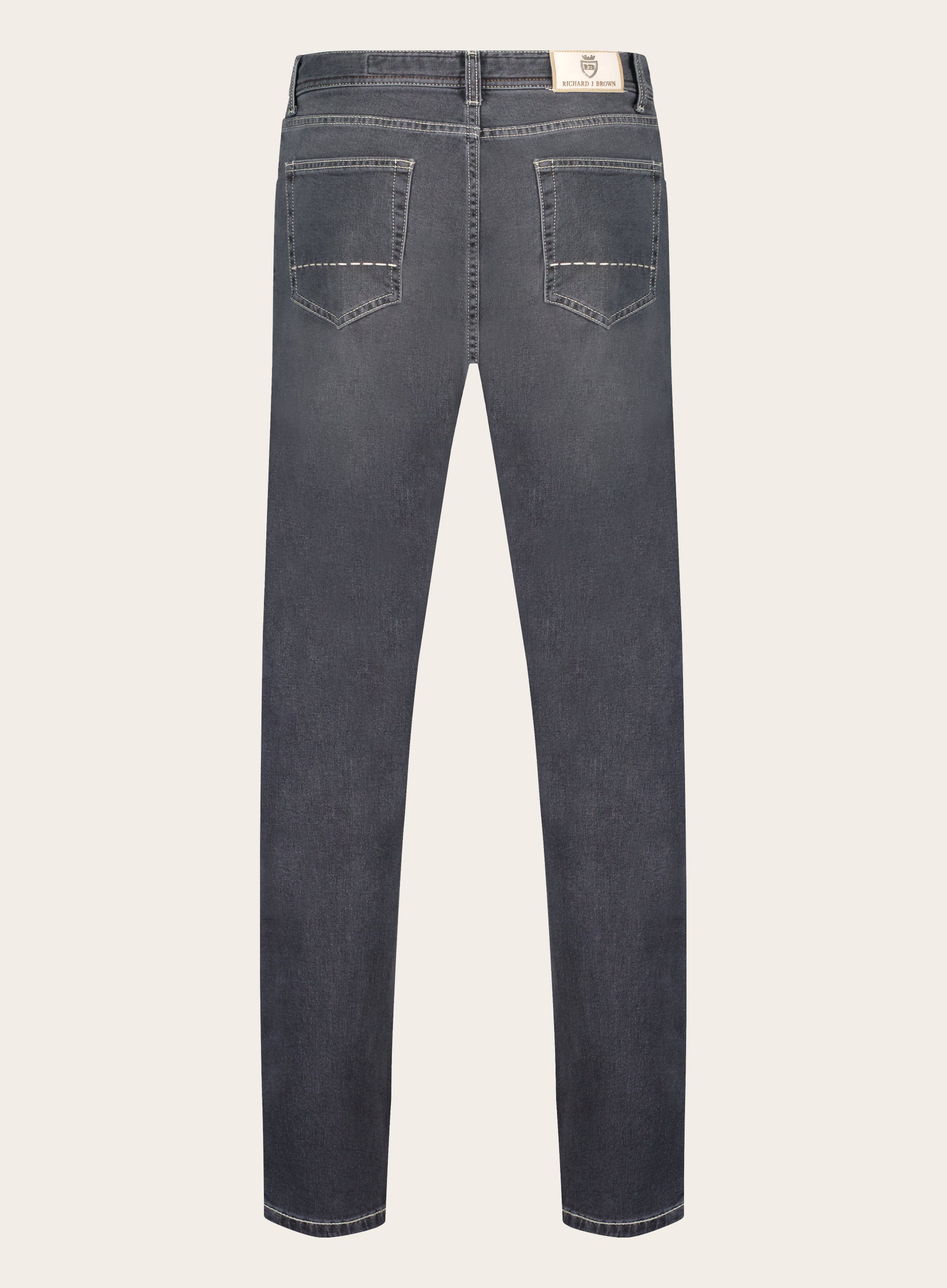 Slim-fit Tokyo jeans van katoen en cashmere | Grijs