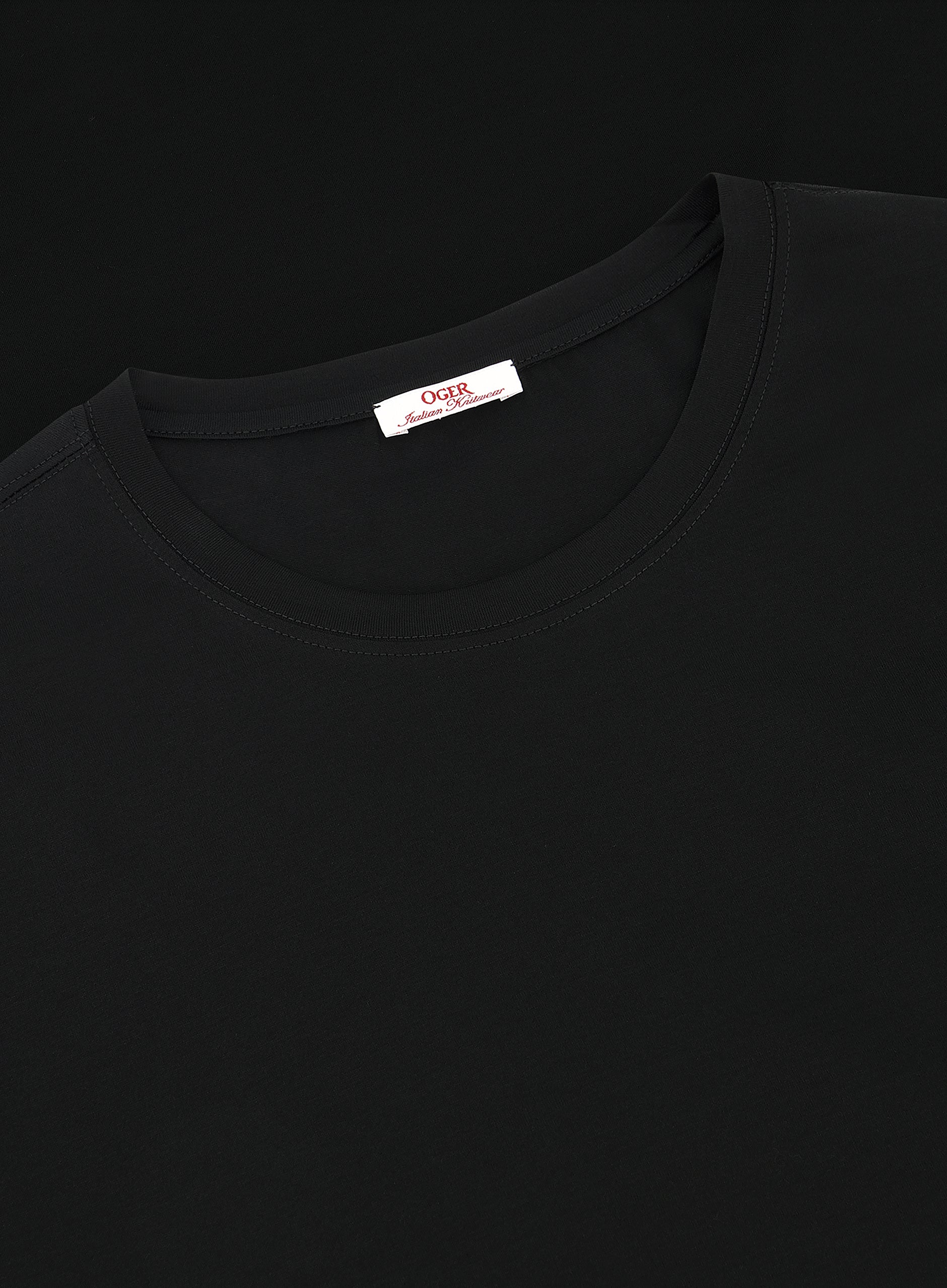 T-shirt van katoen | FULL_WIDTH | Zwart