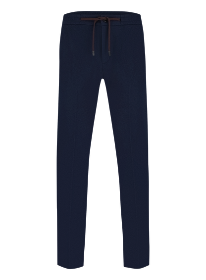 Jog pantalon van virgin wol | BLUE NAVY