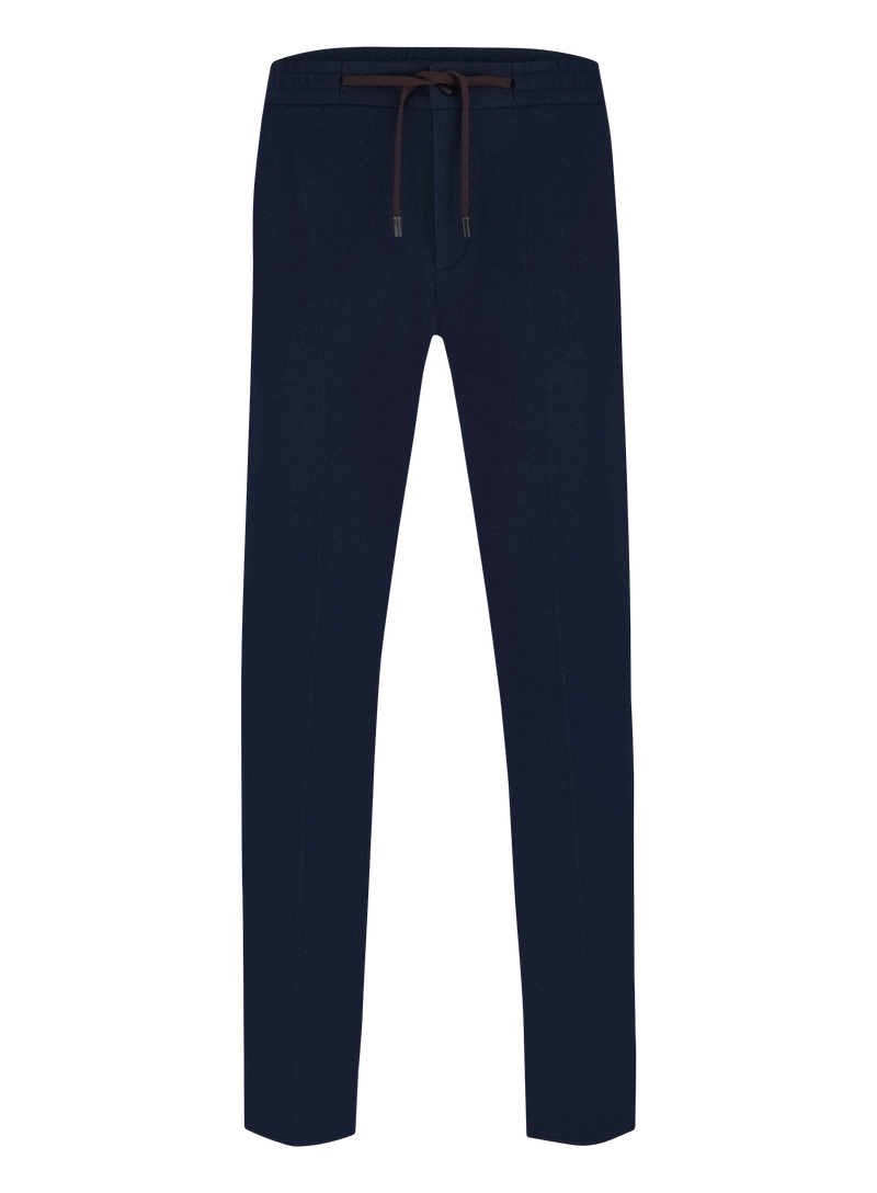 Jog pantalon van virgin wol | BLUE NAVY