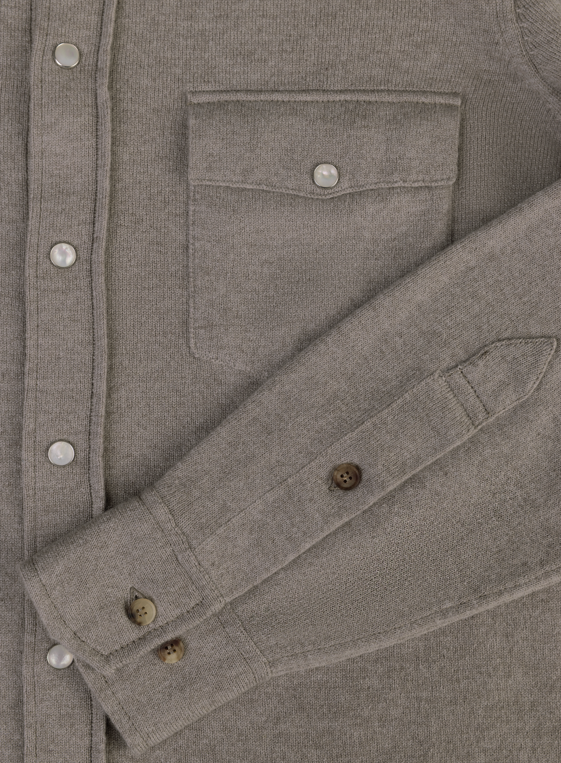 Overshirt van wol, cashmere en zijde | FULL_WIDTH | TAUPE