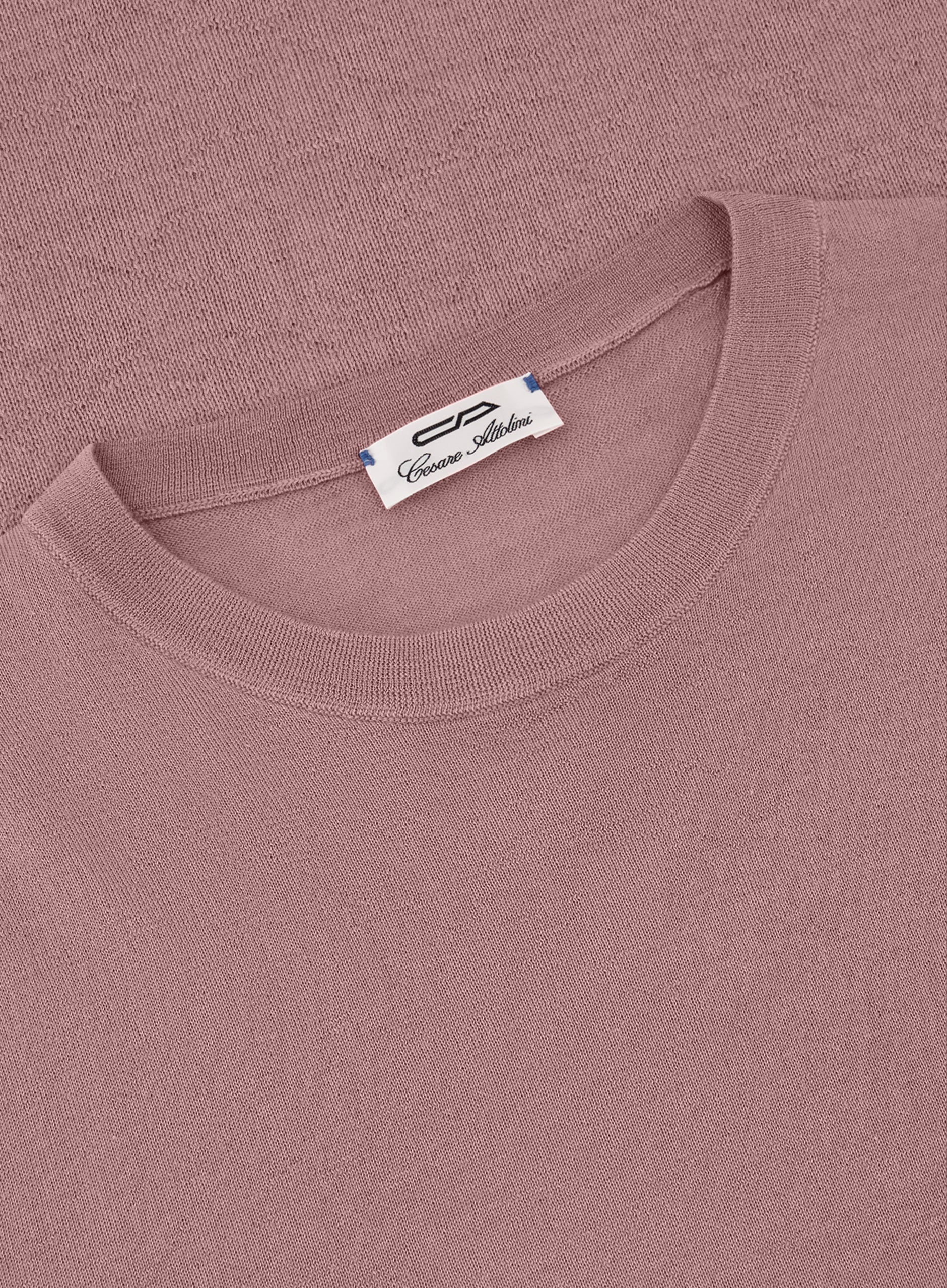 T-shirt van cashmere en zijde | ROZE